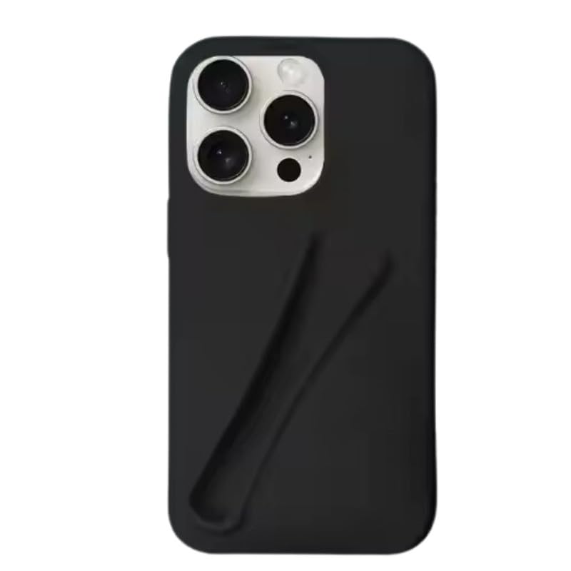 Premium Silicone Phone Cover With Lipstick Holder For iPhone