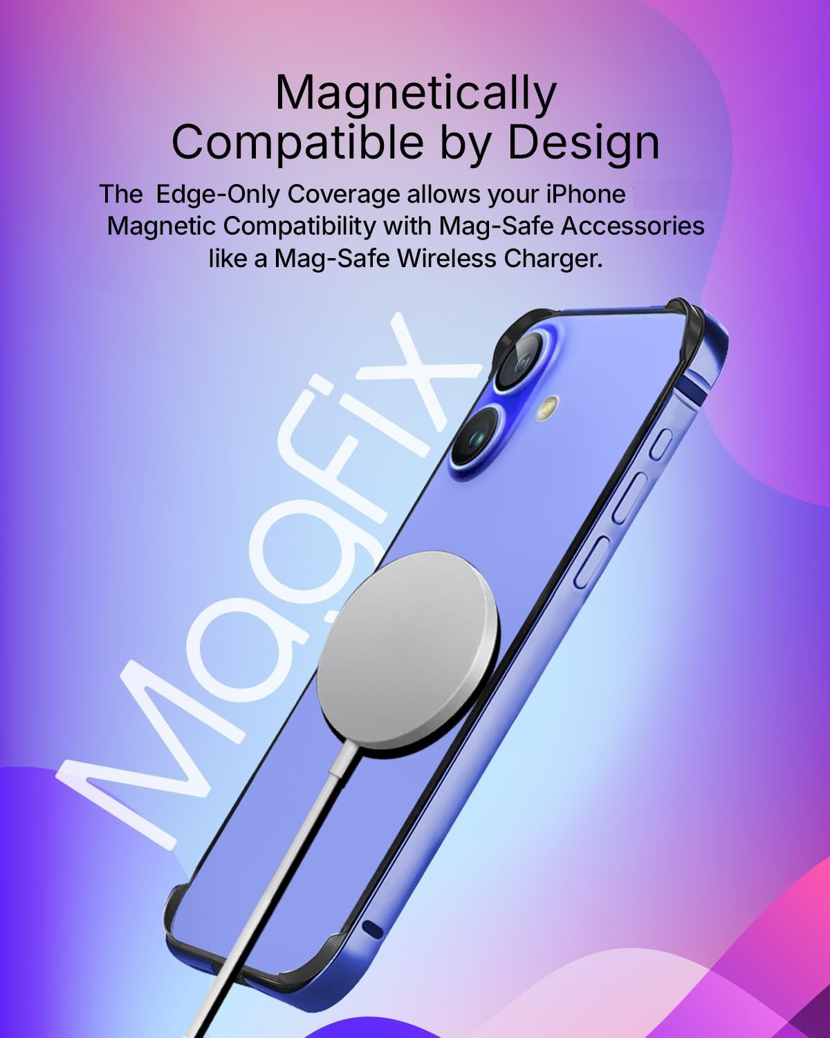 Aluminum Bumper Mag-Safe Wireless Charging Case For iPhone