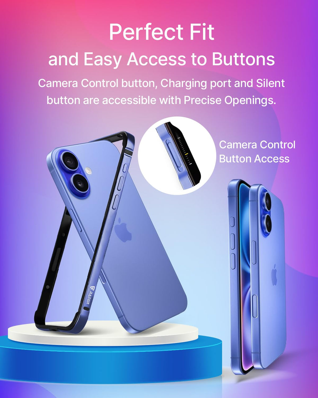 Aluminum Bumper Mag-Safe Wireless Charging Case For iPhone