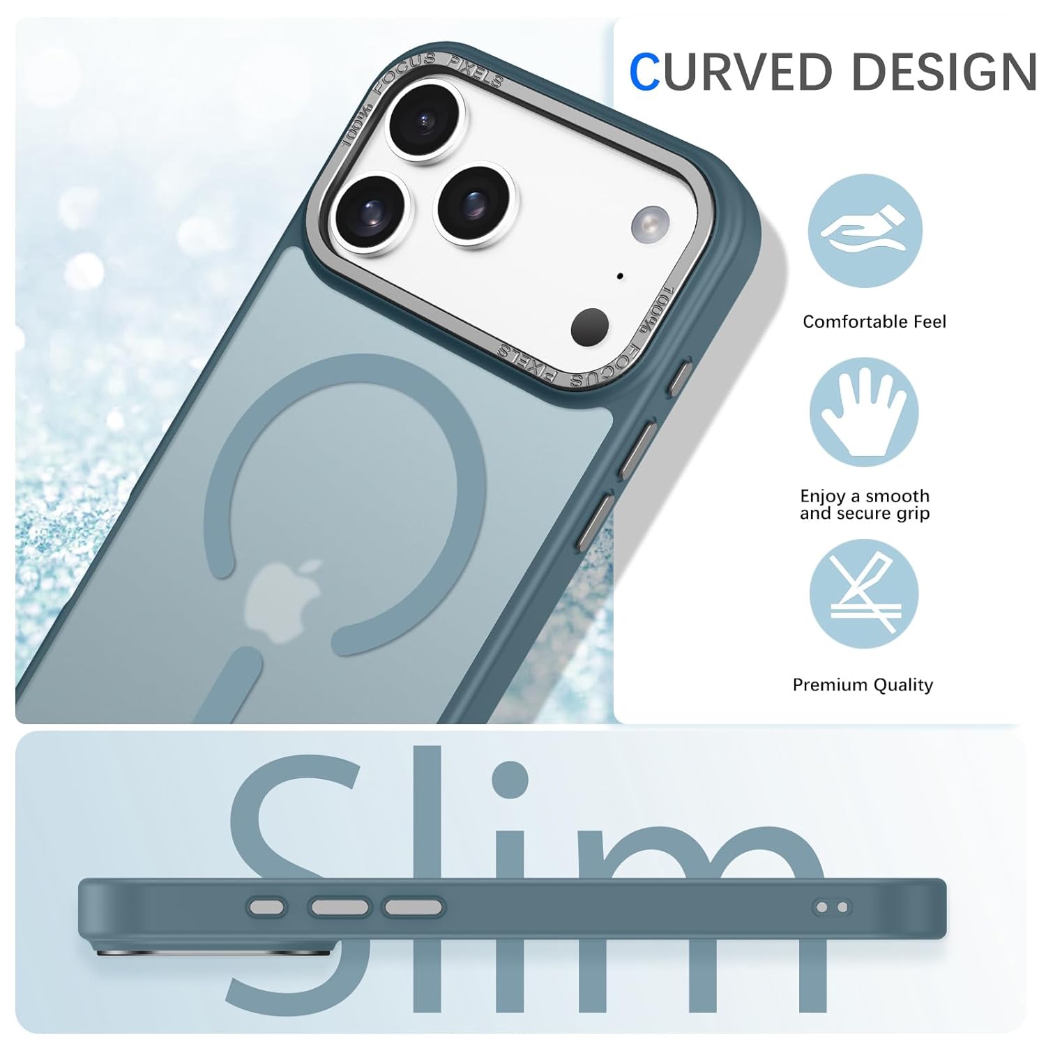 Slim Matte Anti-Fingerprint Full Body Military Grade Protection for iPhone