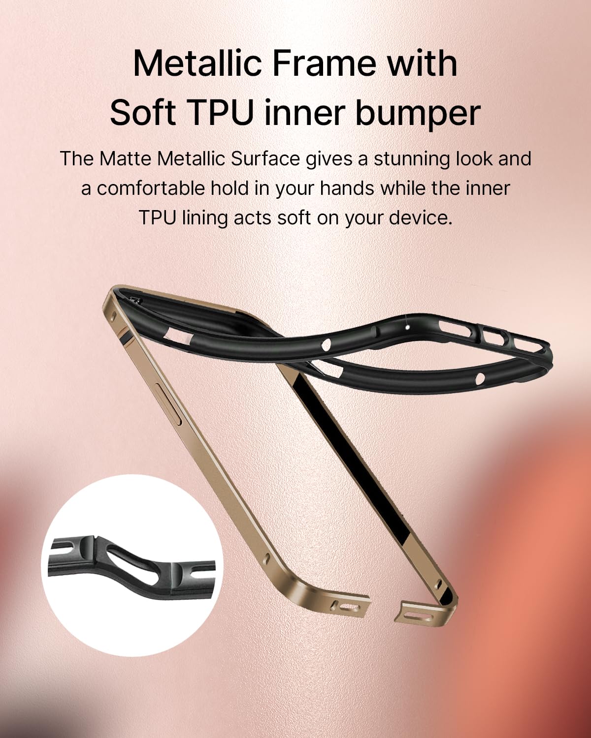 Aluminum Bumper Mag-Safe Wireless Charging Edge Armor Protective Minimal Case For iPhone