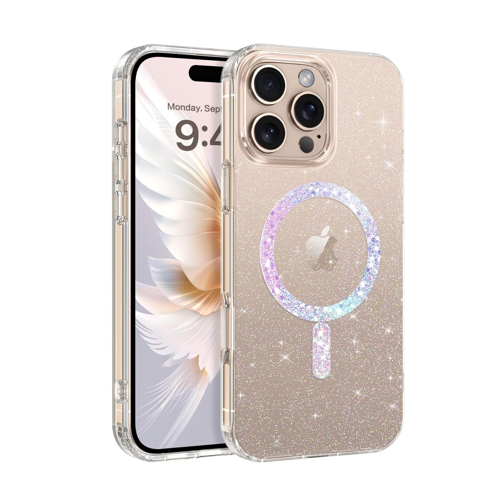 Compatible with Magsafe Sparkling Design Slim Anti-Fingerprint for iPhone