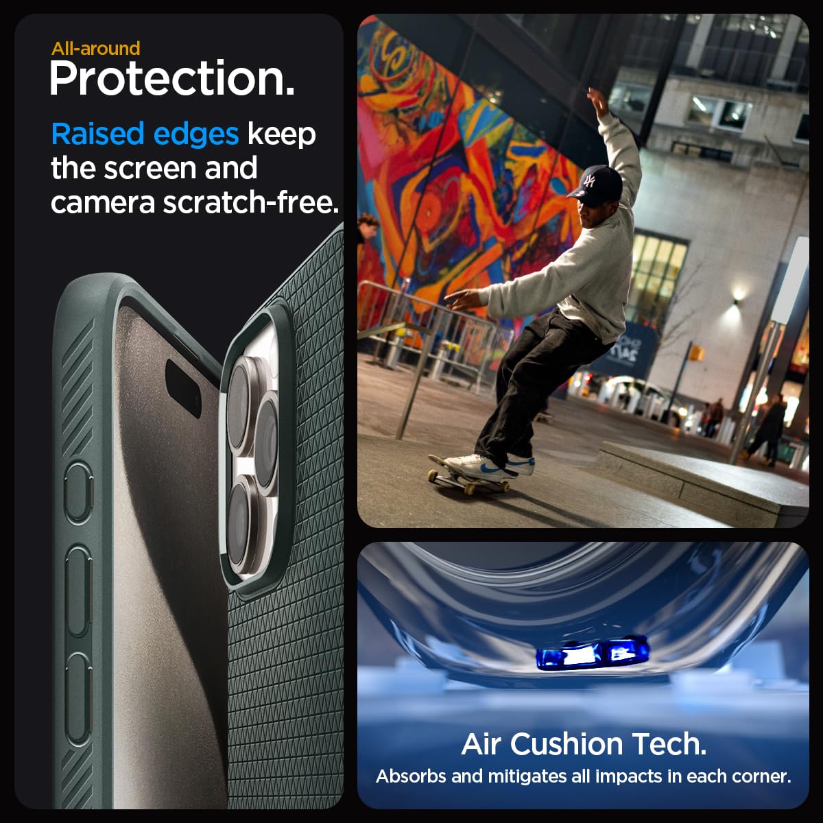 Liquid Air Back Cover Case Compatible with iPhone