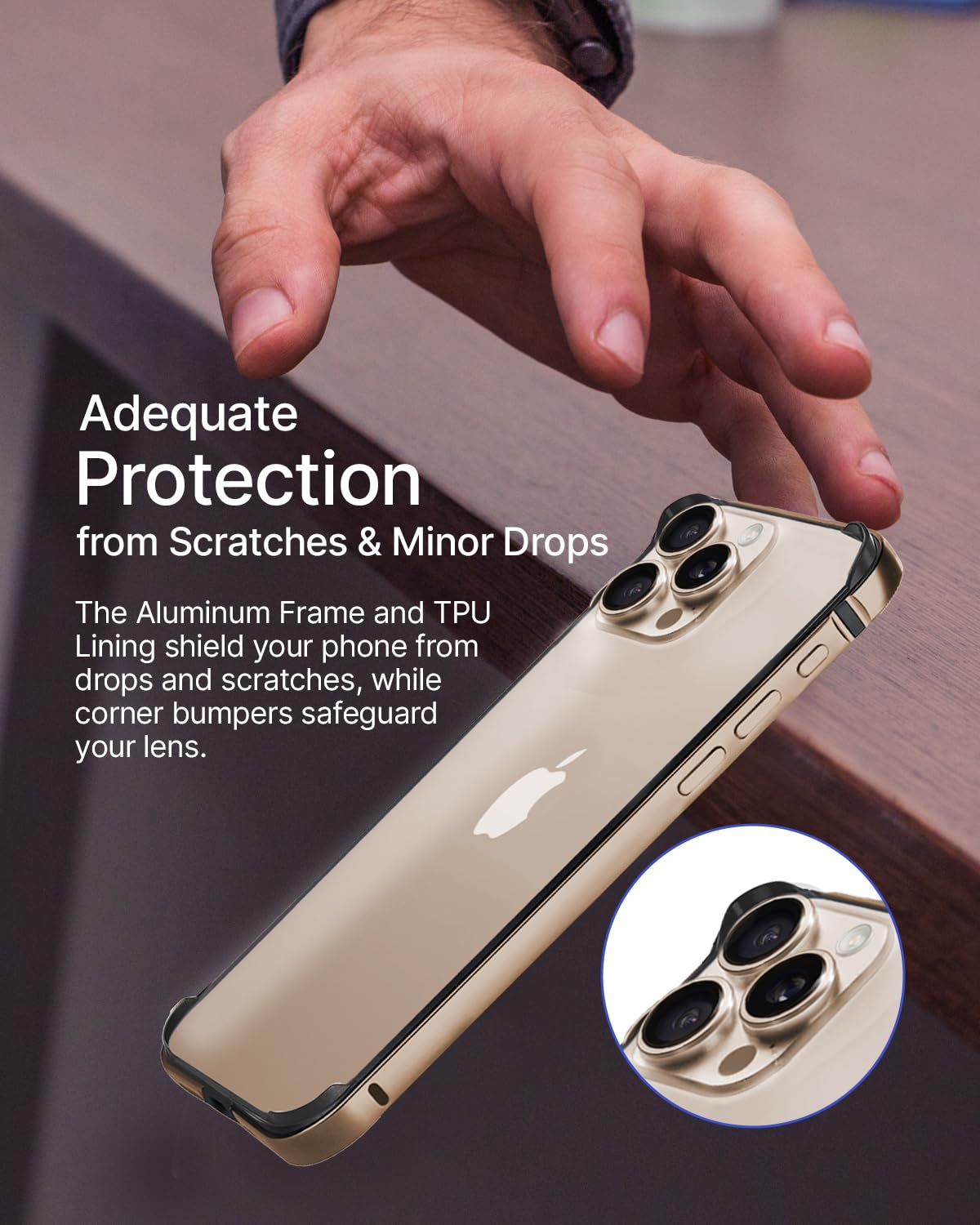 Aluminum Bumper Mag-Safe Wireless Charging Edge Armor Protective Minimal Case For iPhone