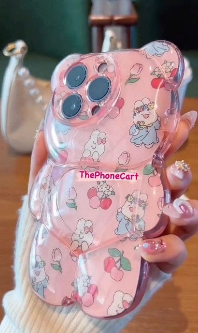 Pink Puffy Cat Case For iPhone