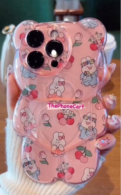 Pink Puffy Cat Case For iPhone
