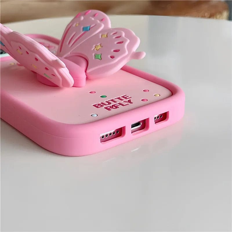 Pink Butterfly iPhone Case