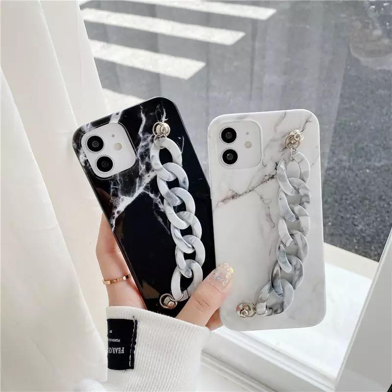 Marble Chain Phone Case For iPhone