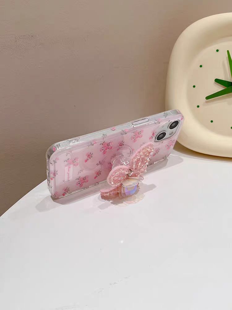 Exquisite Rose Garden Butterfly Case For iPhone