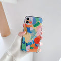 Artsy Painted Chain Phone Case For iPhone