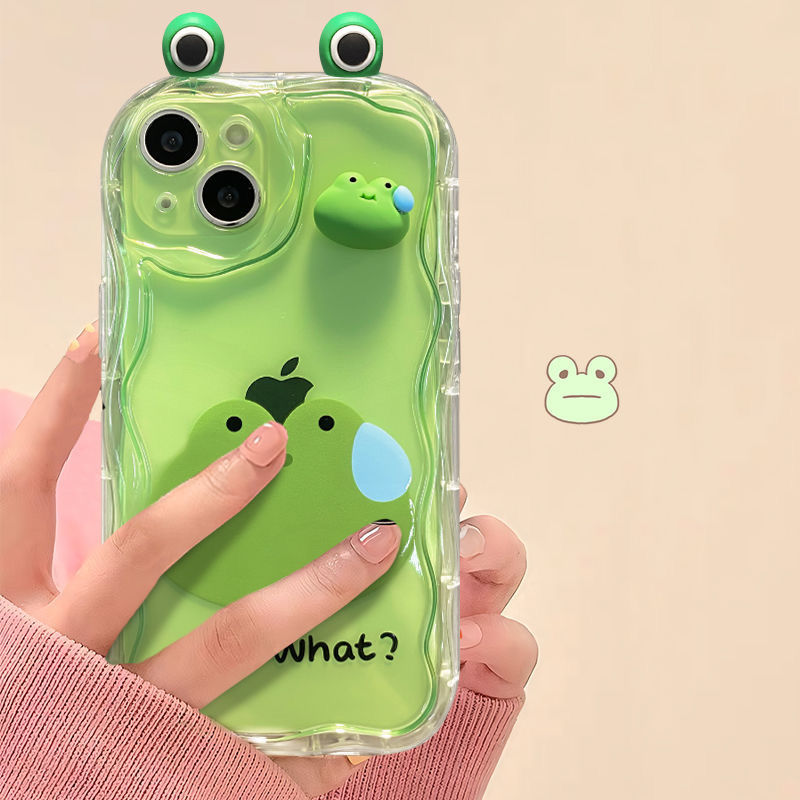Transparent Cute 3D WHAT Cover For iPhone