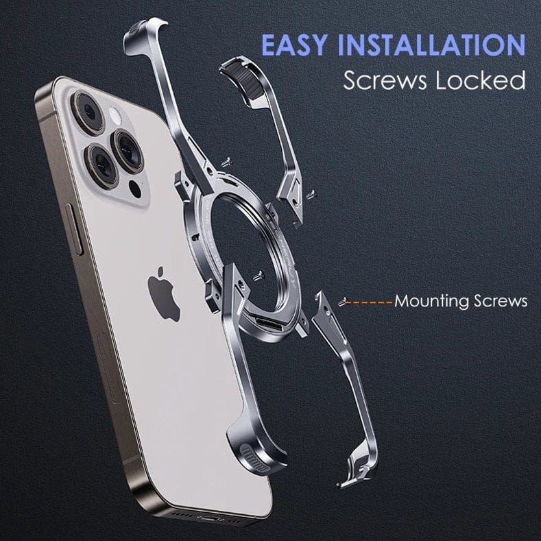 Titanium Frameless Cooling Bracket Case  For iPhone