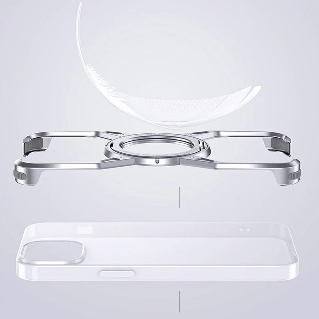 Titanium Frameless Cooling Bracket Case  For iPhone