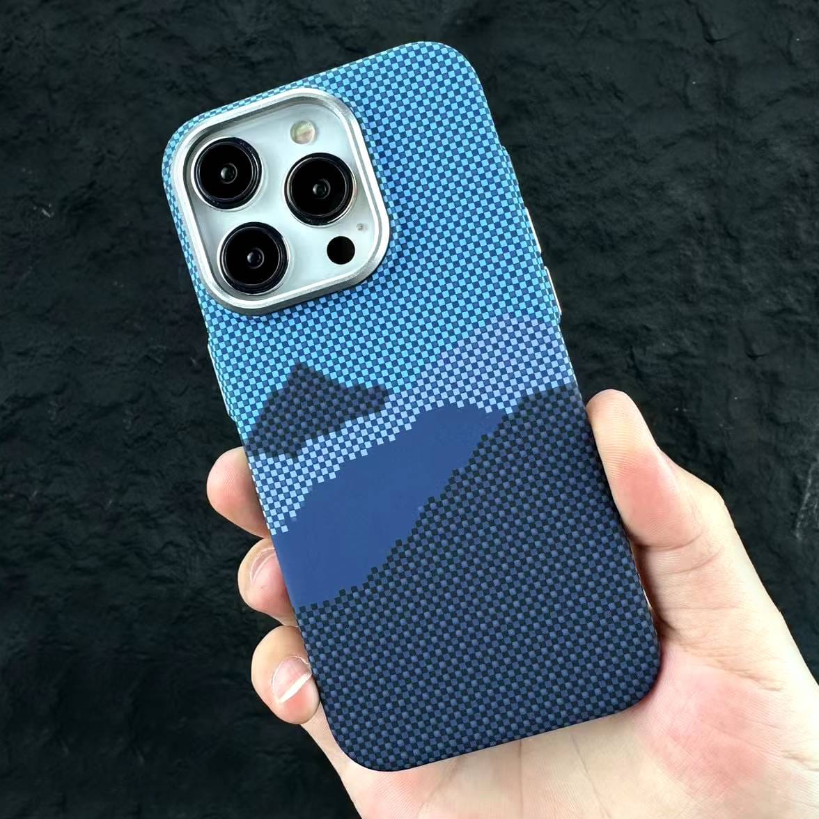 Alpine Luminate Kevlar Textured Case For iPhone (Blue)