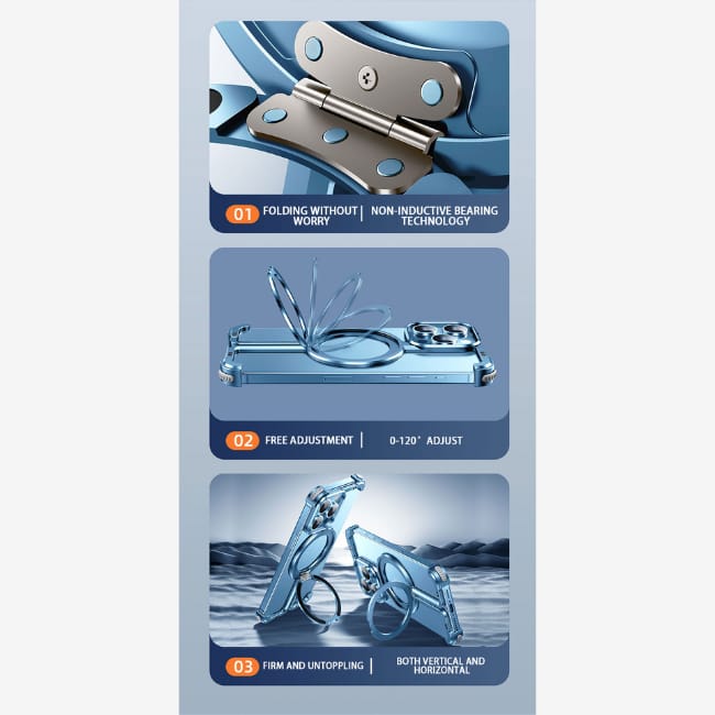 Shockproof Aluminum Frameless Ring Metal Case For iPhone