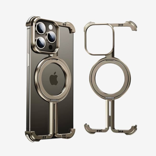 Shockproof Aluminum Frameless Ring Metal Case For iPhone