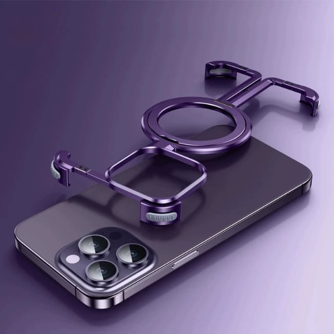 Shockproof Aluminum Frameless Ring Metal Case For iPhone