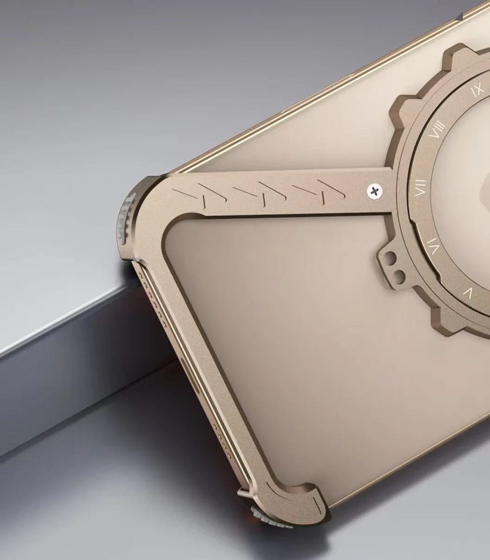 Z-Shape Gear Metal Magnetic Holder Case For iPhone