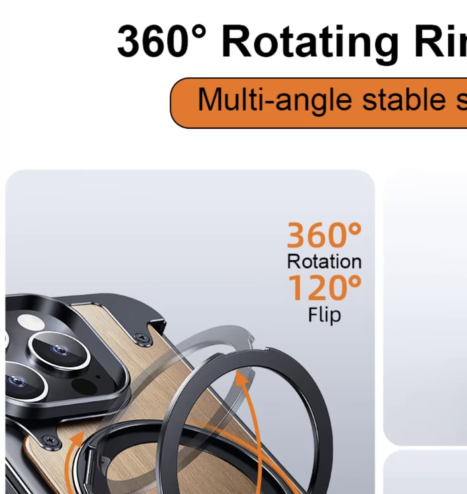 Luxury Wooden Metal iPhone Case