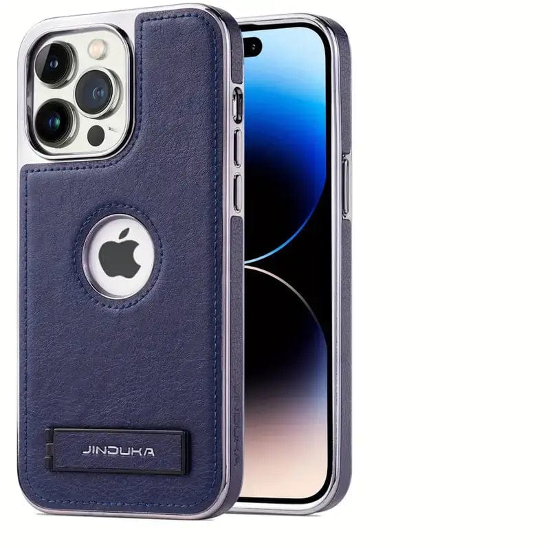 Exclusive Leather Bracket Holder Case For iPhone
