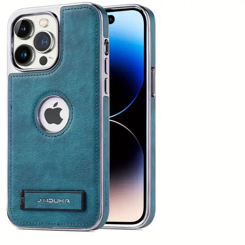 Exclusive Leather Bracket Holder Case For iPhone