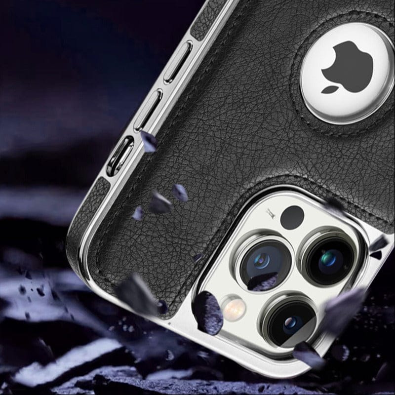 Exclusive Leather Bracket Holder Case For iPhone