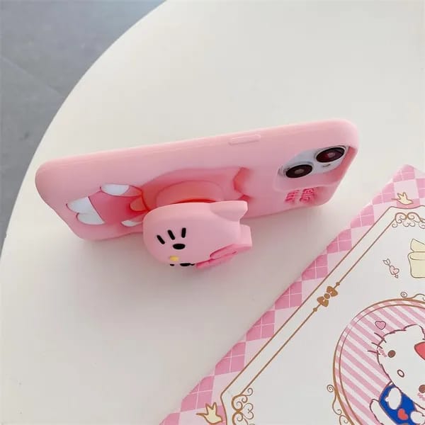 3D Cartoon Hello Kitty Case Bow Cat Girly Kitty Doll Animal Back Case For iPhone