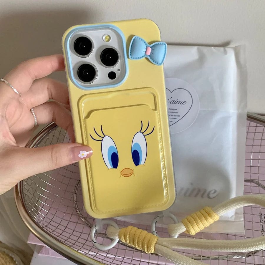 Adorable Tweety Card Holder Cute & Practical iPhone Cover