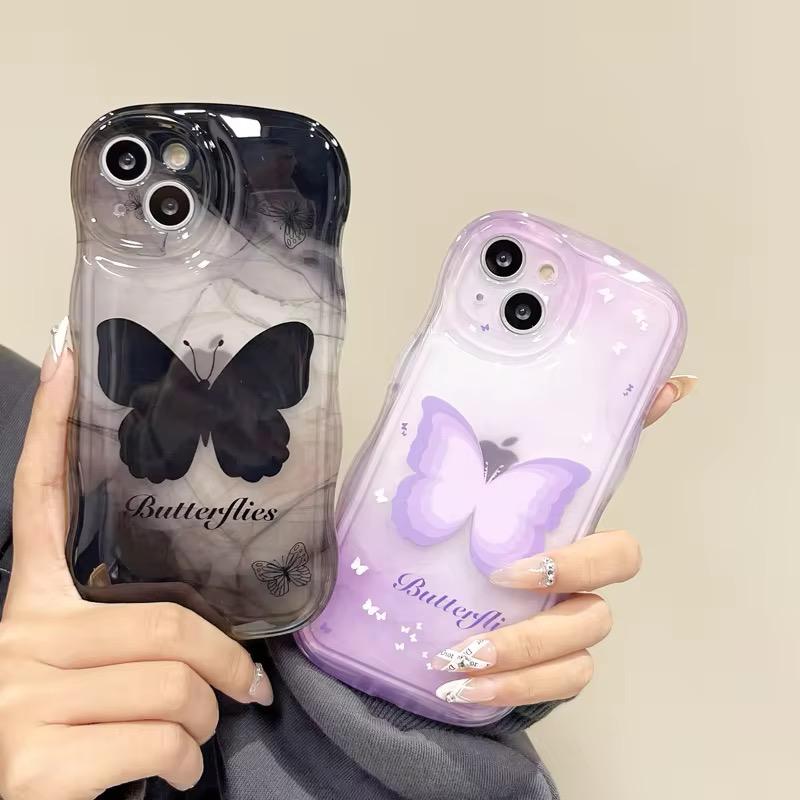 Black Butterfly Phone Case For iPhone
