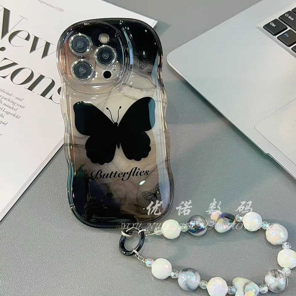 Black Butterfly Phone Case For iPhone