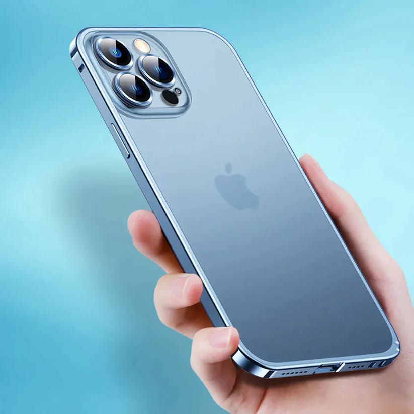 Translucent Metal Frame Matte Case for iPhone