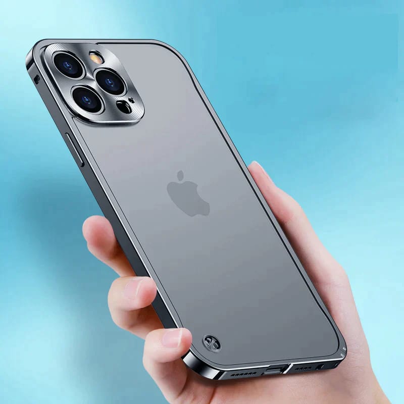 Translucent Metal Frame Matte Case for iPhone