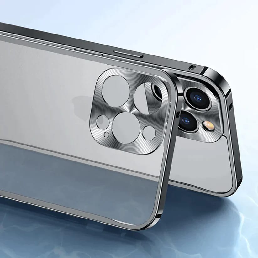 Translucent Metal Frame Matte Case for iPhone