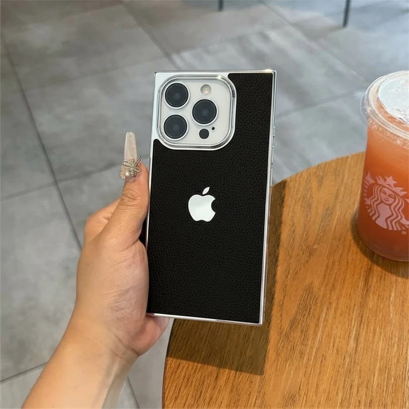 Novaro Premium Leather Metallic Case for iPhone