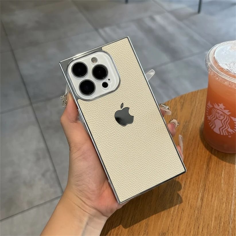 Novaro Premium Leather Metallic Case for iPhone