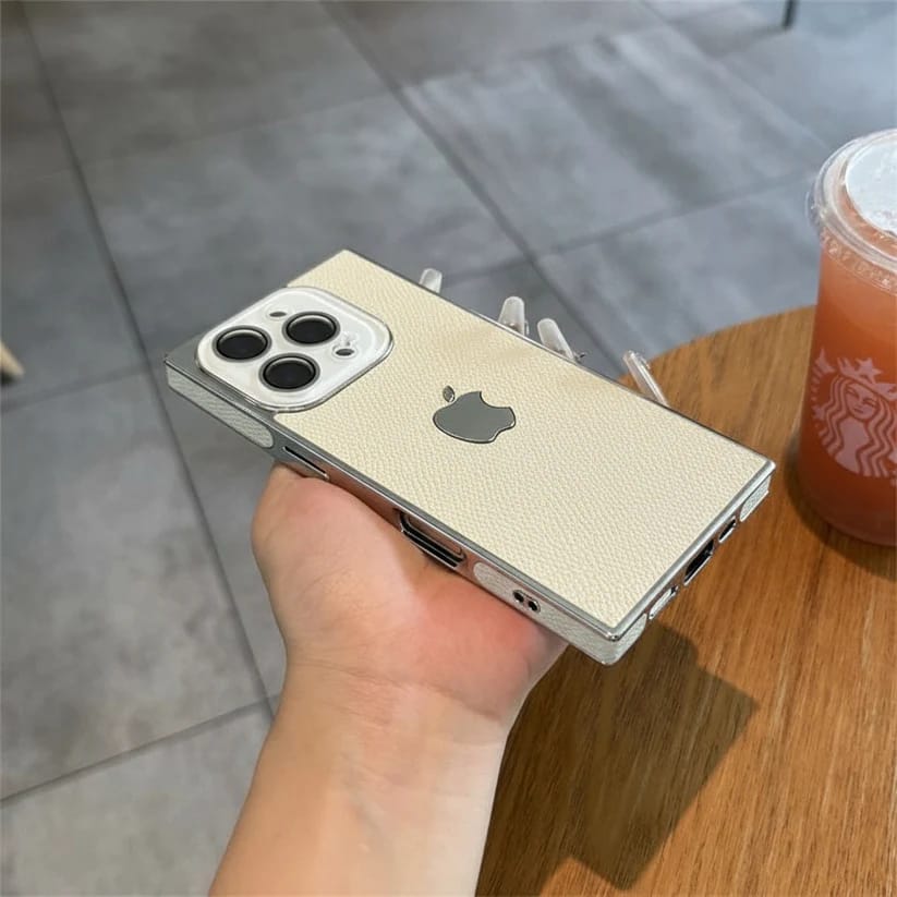 Novaro Premium Leather Metallic Case for iPhone