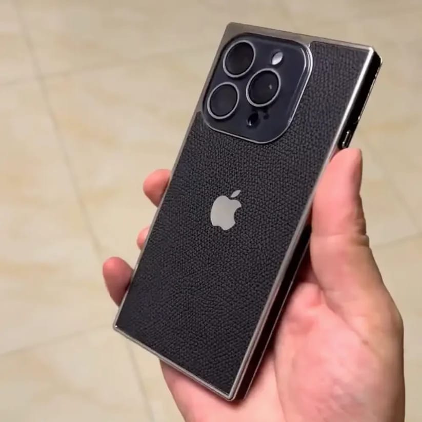 Novaro Premium Leather Metallic Case for iPhone