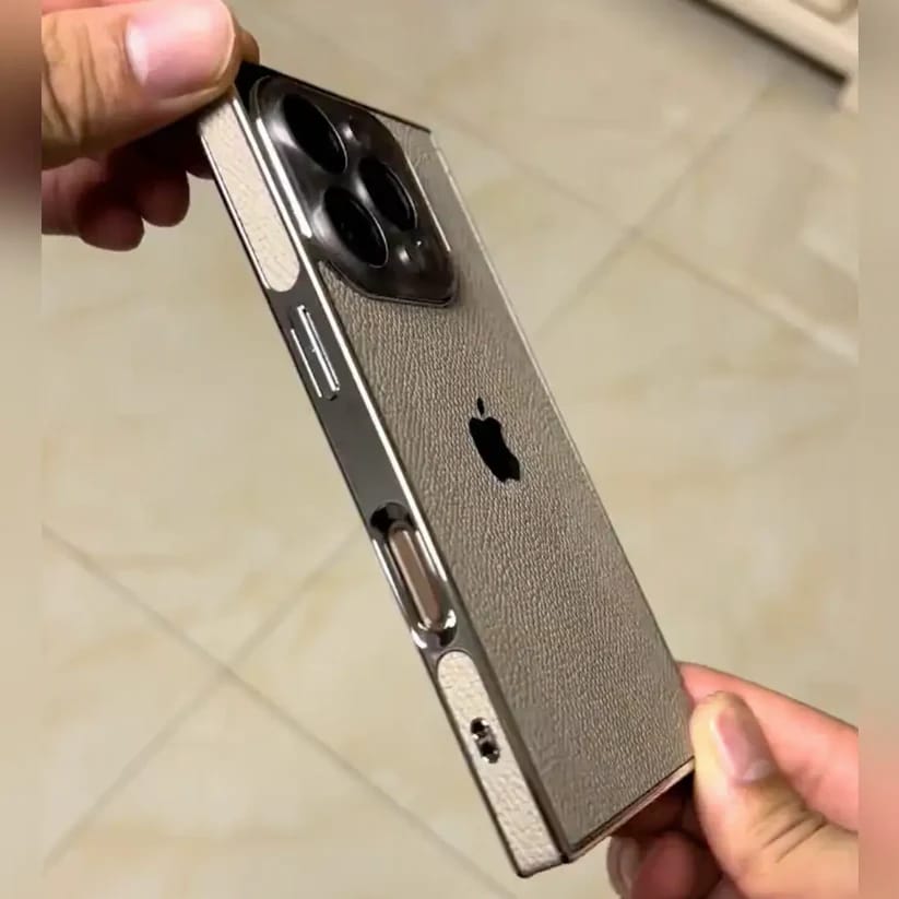 Novaro Premium Leather Metallic Case for iPhone