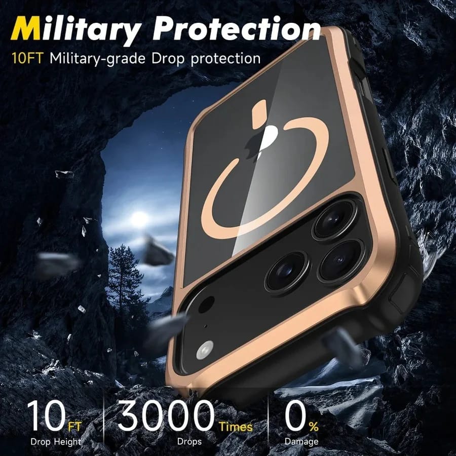 Retro Core Alloy MagSafe Case for iPhone