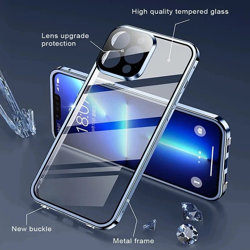 Aqua Cage Twin Glass Case for iPhone