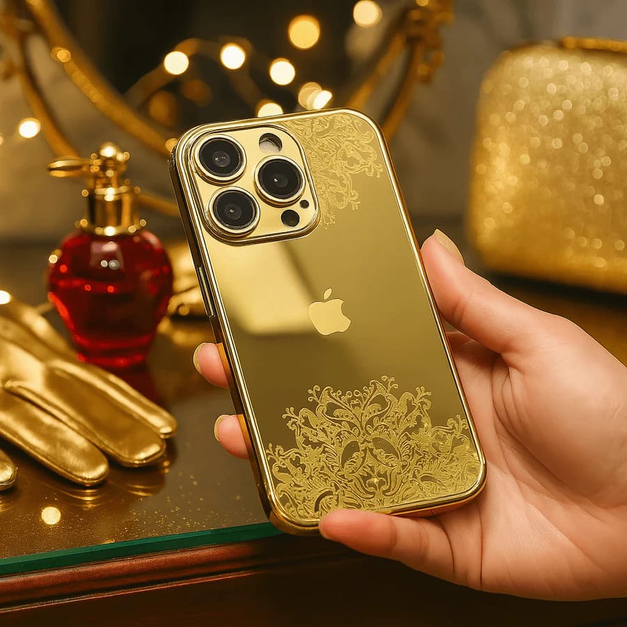 Refined Gold Luxurious Logo Case for iPhone