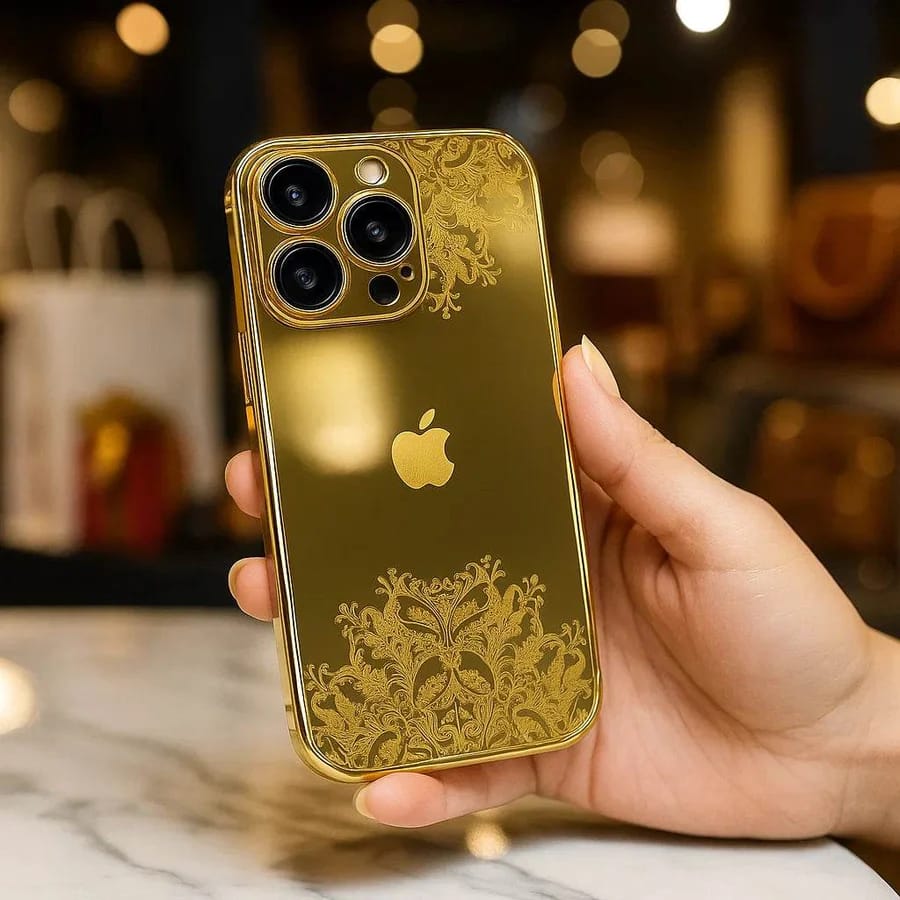 Refined Gold Luxurious Logo Case for iPhone