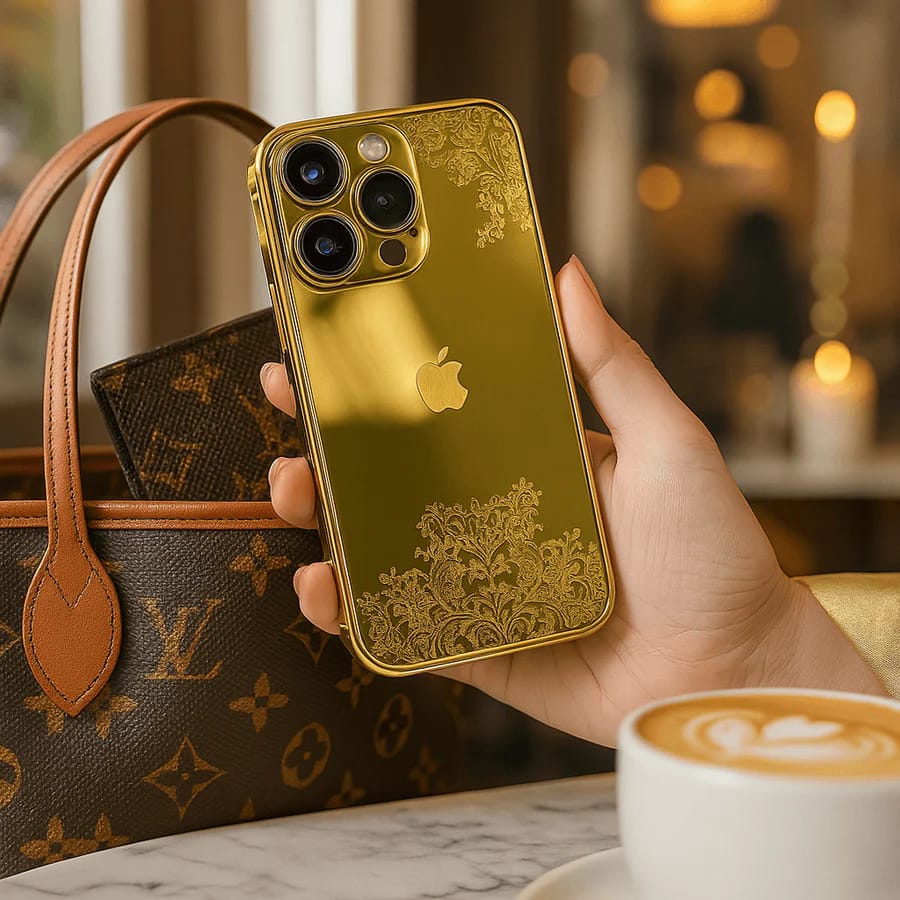 Refined Gold Luxurious Logo Case for iPhone