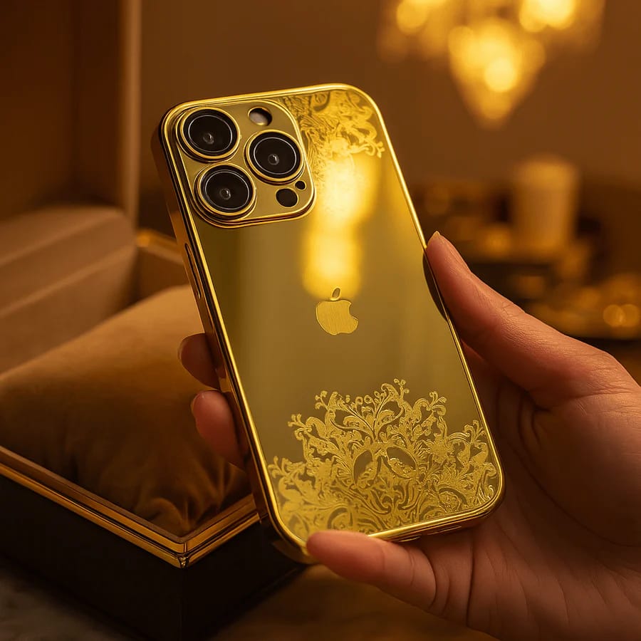 Refined Gold Luxurious Logo Case for iPhone