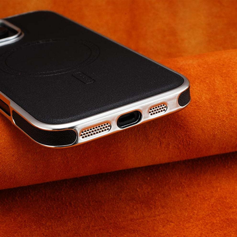 Luxury Magnetic Leather Case with MagSafe Enhanced Grip for iPhone