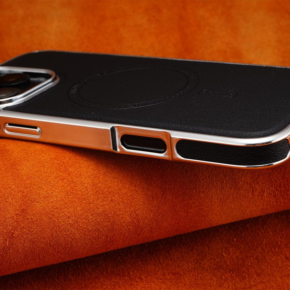 Luxury Magnetic Leather Case with MagSafe Enhanced Grip for iPhone